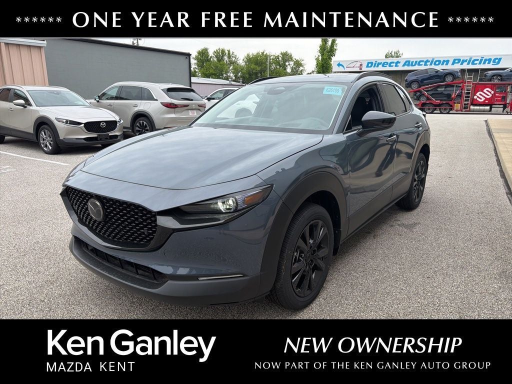 2026 Mazda Mazda CX-30 2.5 Turbo Premium Plus AWD in Polymetal Gray Metallic — front three-quarter view