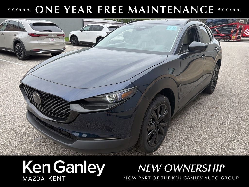 2026 Mazda Mazda CX-30 2.5 Turbo Aire Edition AWD in Deep Crystal Blue Mica — front three-quarter view