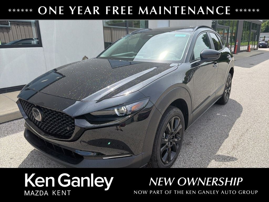 2026 Mazda Mazda CX-30 2.5 Turbo Aire Edition AWD in Jet Black Mica — front three-quarter view