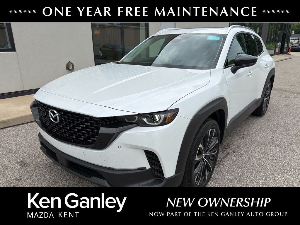 2026 Mazda Mazda CX-50 2.5 S Premium AWD in Wind Chill Pearl — front three-quarter view
