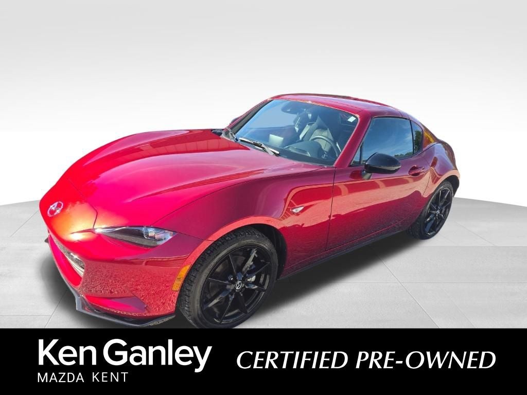 2021 Mazda Mazda Miata RF Club in Soul Red Crystal Metallic — front three-quarter view