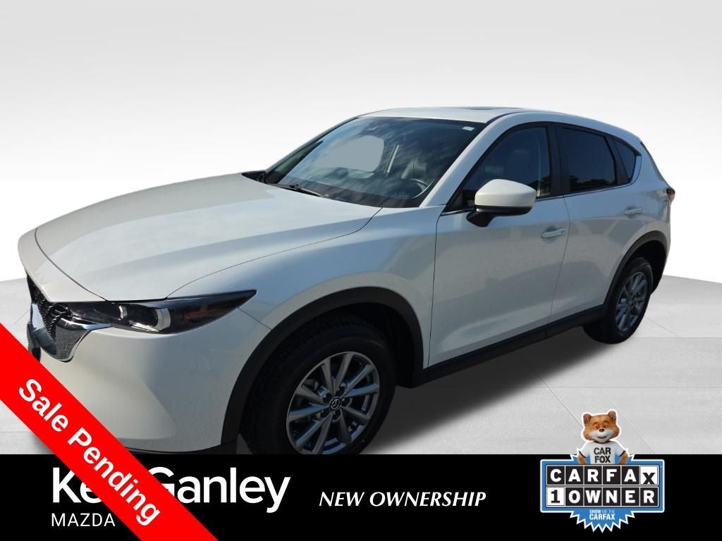2023 Mazda Mazda CX-5 2.5 S Preferred Package in Rhodium White Metallic — front three-quarter view