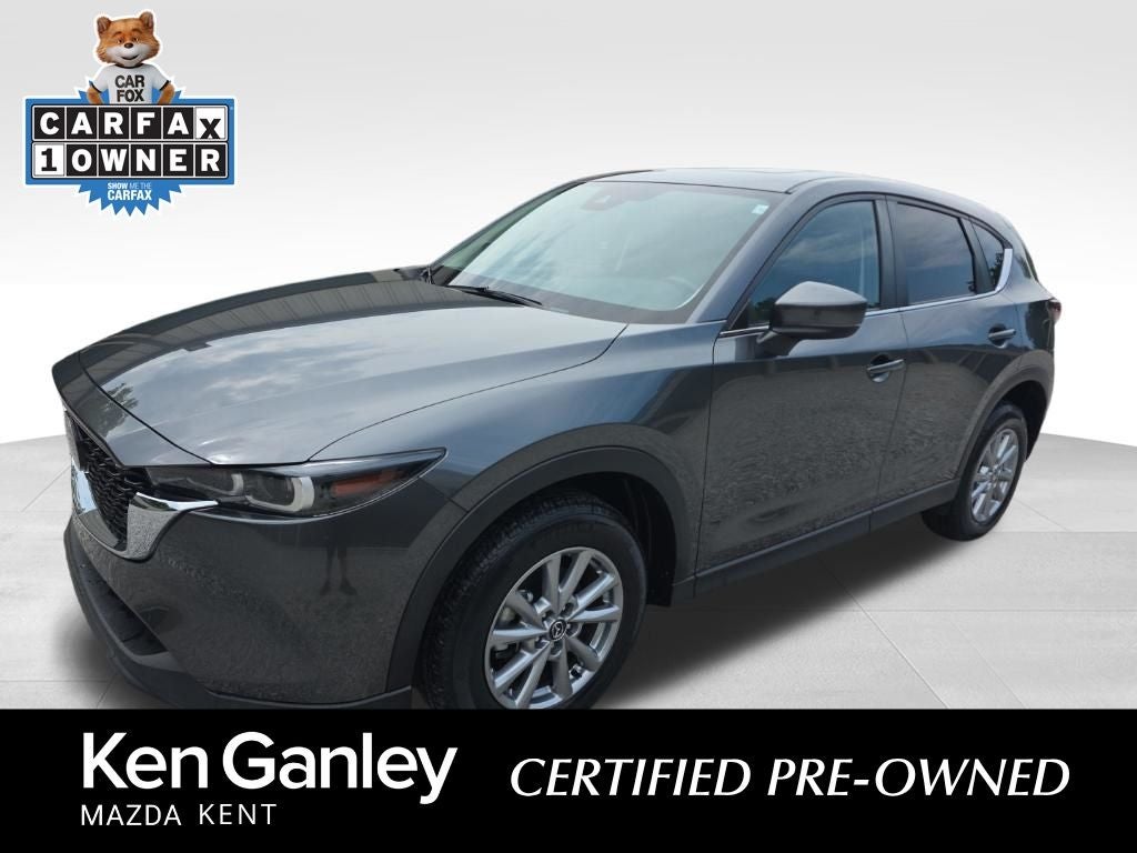 2023 Mazda Mazda CX-5 2.5 S Preferred Package in Machine Gray Metallic — front three-quarter view