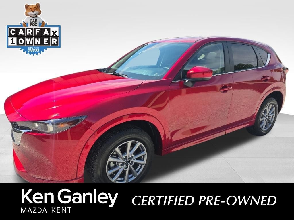 2024 Mazda Mazda CX-5 2.5 S Preferred Package in Soul Red Crystal Metallic — front three-quarter view