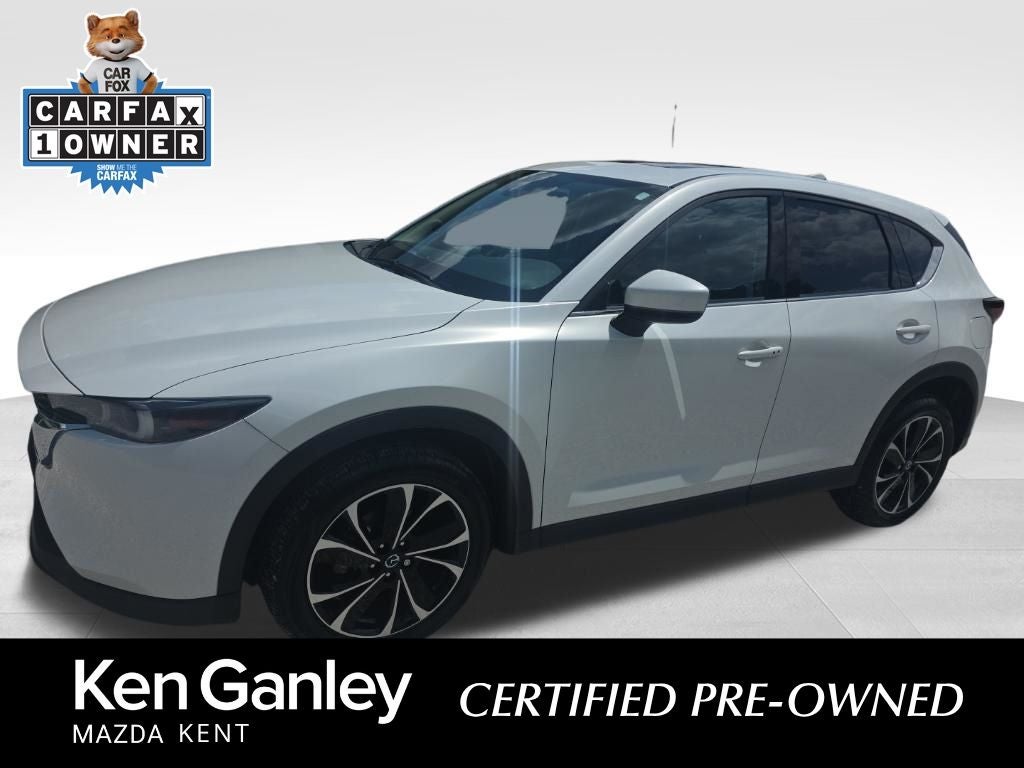 2023 Mazda Mazda CX-5 2.5 S Premium Package in Rhodium White Metallic — front three-quarter view