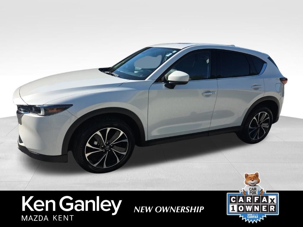2023 Mazda Mazda CX-5 2.5 S Premium Plus Package in Rhodium White Metallic — front three-quarter view