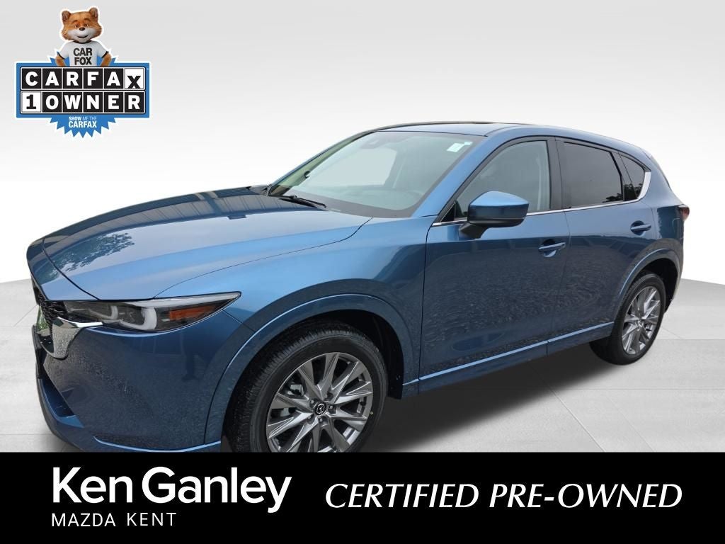 2024 Mazda Mazda CX-5 2.5 S Premium Plus Package in Eternal Blue Mica — front three-quarter view