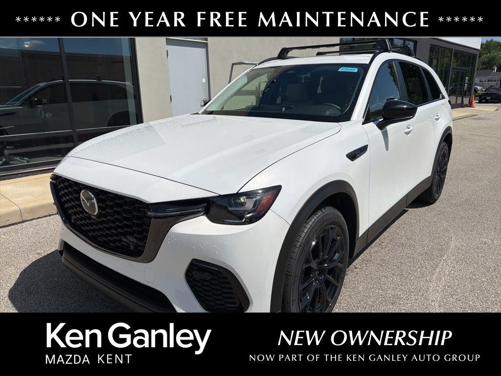 2026 Mazda Mazda CX-70 3.3 Turbo Preferred AWD in Rhodium White Premium — front three-quarter view