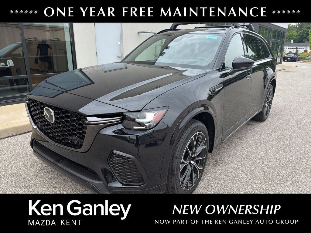 2026 Mazda Mazda CX-70 3.3 Turbo S Premium AWD in Jet Black Mica — front three-quarter view