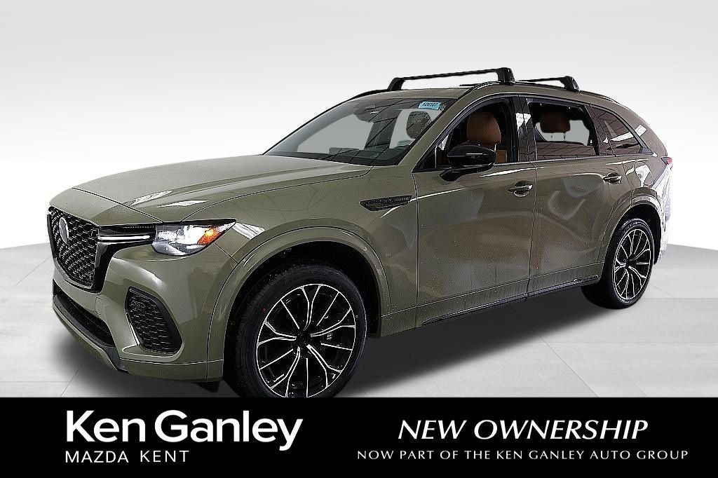 2026 Mazda Mazda CX-70 3.3 Turbo S Premium Plus AWD in Zircon Sand Metallic — front three-quarter view