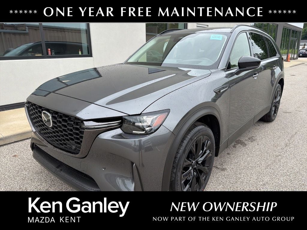 2026 Mazda Mazda CX-90 3.3 Turbo Premium Sport AWD in Machine Gray Metallic — front three-quarter view