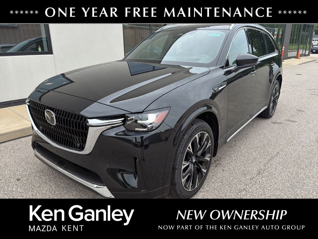 2026 Mazda Mazda CX-90 3.3 Turbo S Premium Plus AWD in Jet Black Mica — front three-quarter view