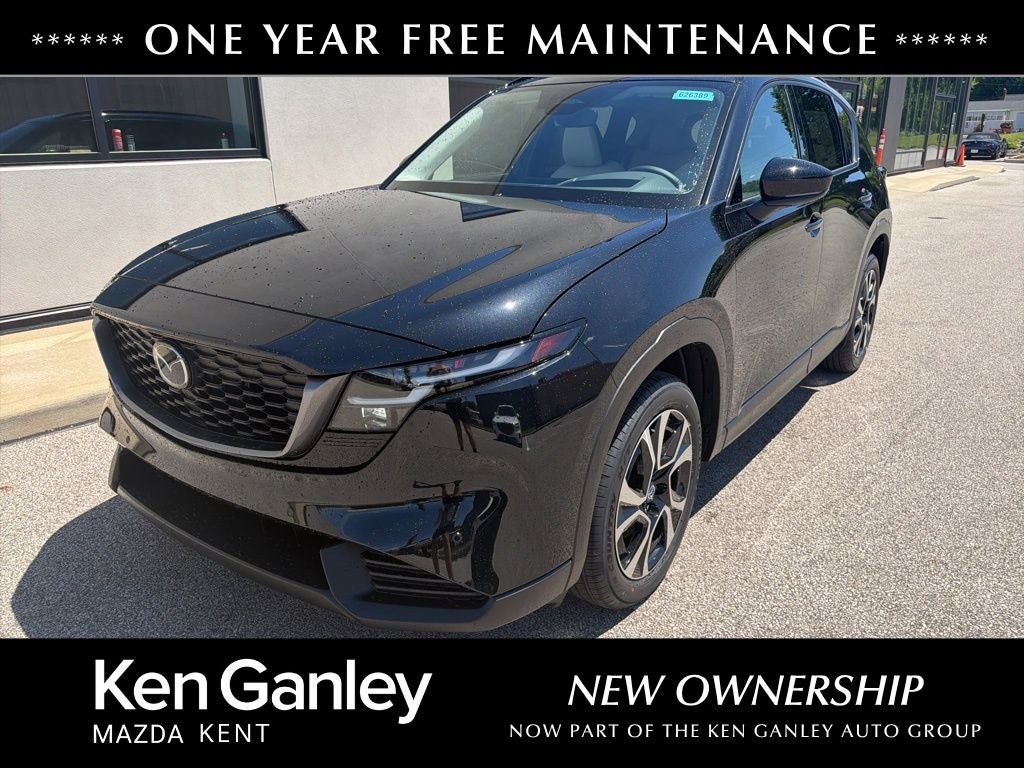 2026 Mazda Mazda CX-5 2.5 S Preferred AWD in Jet Black Mica — front three-quarter view