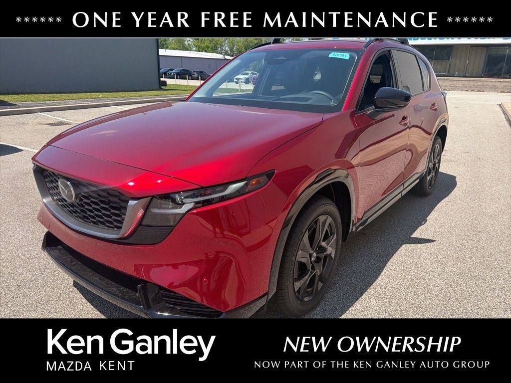 2026 Mazda Mazda CX-5 2.5 S Premium AWD in Soul Red Crystal Metallic — front three-quarter view