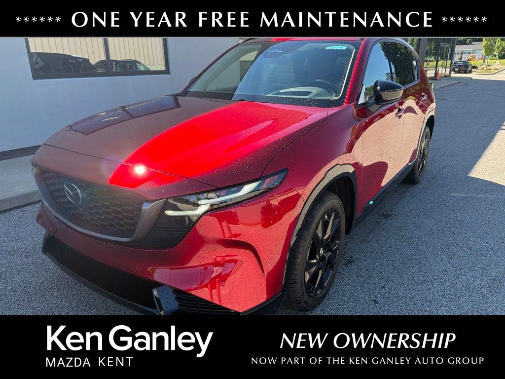 2026 Mazda Mazda CX-5 2.5 S Premium Plus AWD in Soul Red Crystal Metallic — front three-quarter view