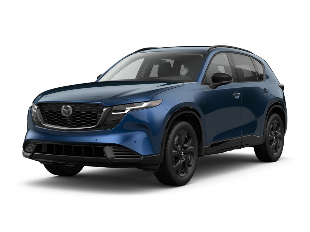 2026 Mazda Mazda CX-5 2.5 S Premium Plus AWD in Jet Black Mica — front three-quarter view
