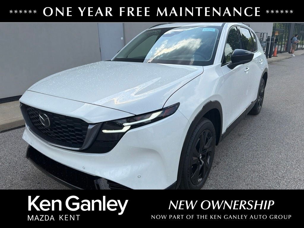 2026 Mazda Mazda CX-5 2.5 S Premium Plus AWD in Rhodium White Metallic — front three-quarter view